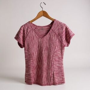 90 Degree By Reflex Pink Patterned Short Sleeve Golf Tee